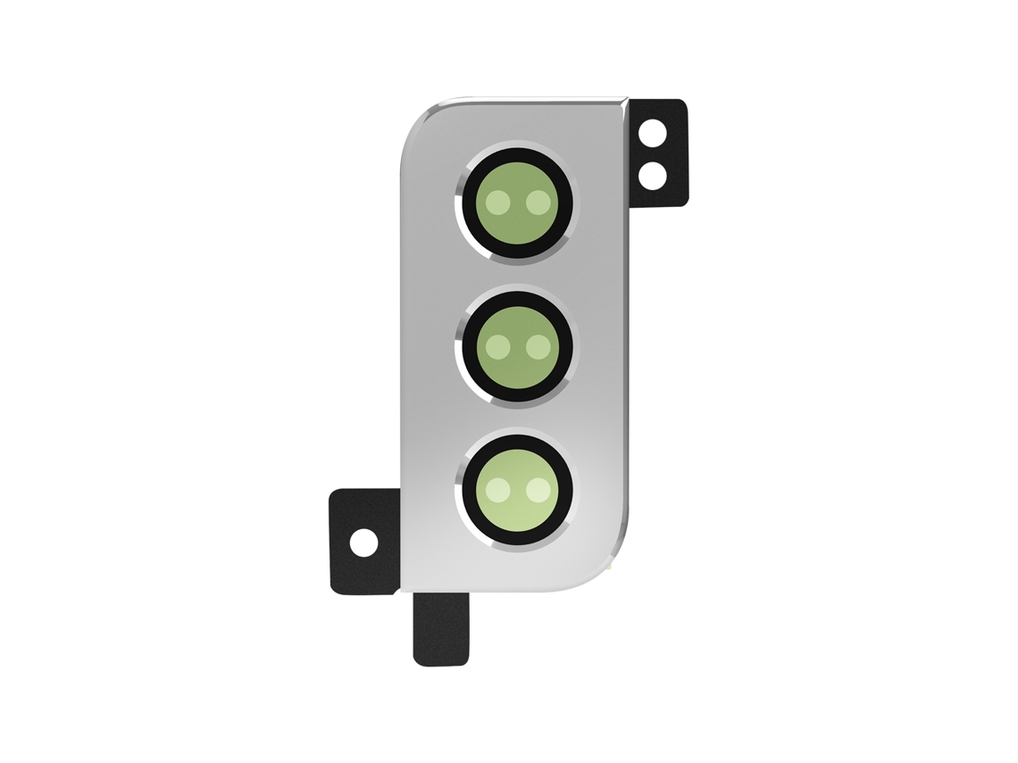 Clappio Lente de vidro da câmara para Samsung Galaxy S21 com Chassis Branco