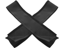 Conjunto De 2 Capas Protetoras Acolchoadas Em Poliéster Preto Para Corrente De Balanço.