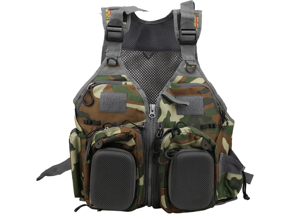 Colete Camuflado Multifuncional Com Bolsos Para Caça Pesca Viagem Ao Ar Livre