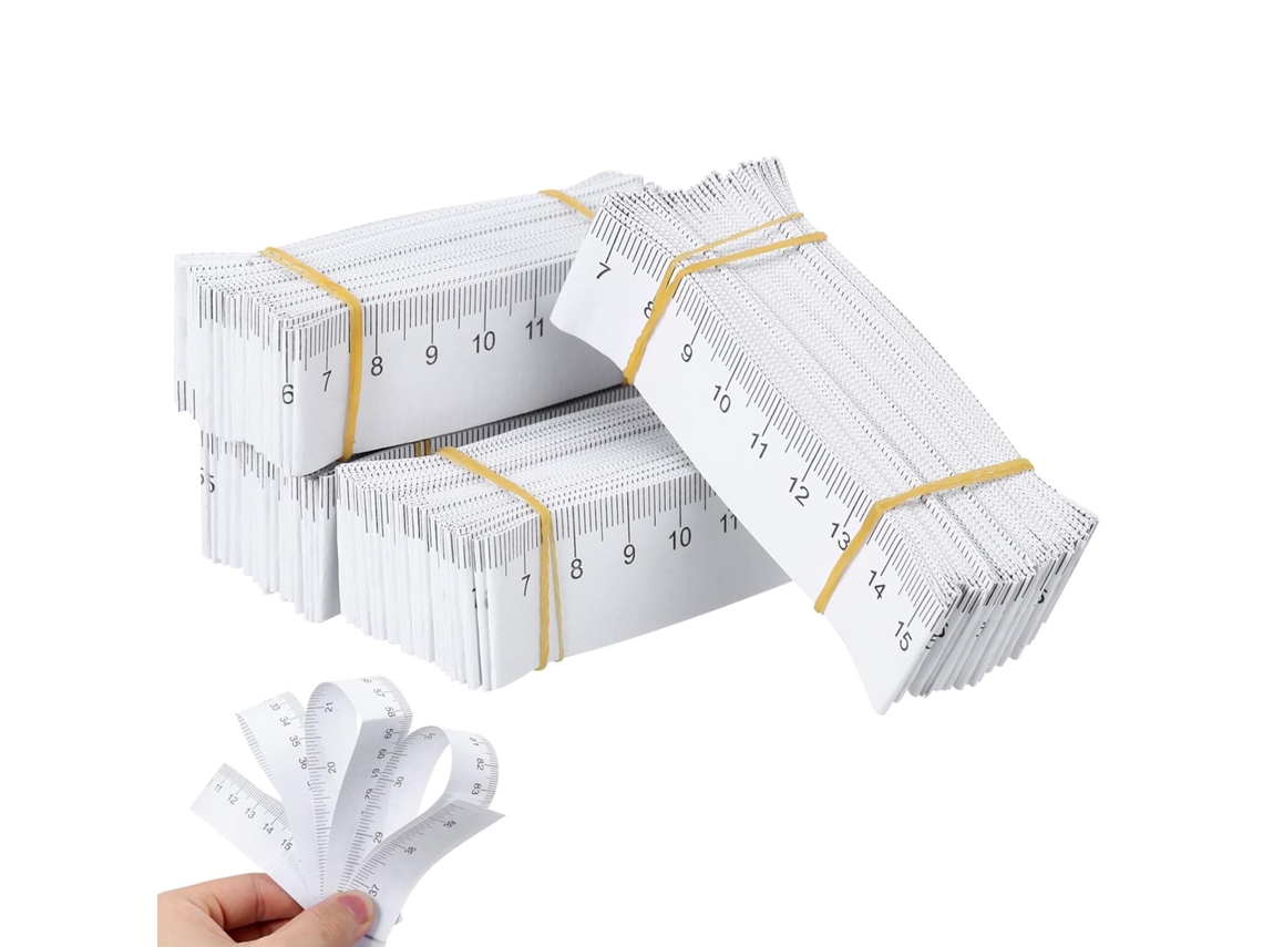 100 Unidades De Régua De Papel Descartável Para Medir Feridas, Dupla