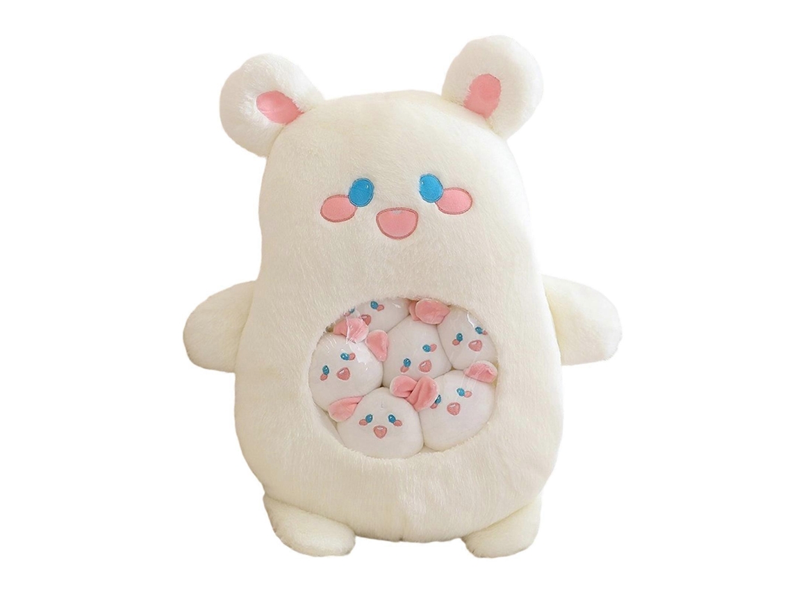 Pelúcia De Coelho Branco Com Brinquedos Pequenos Dentro Para Presente