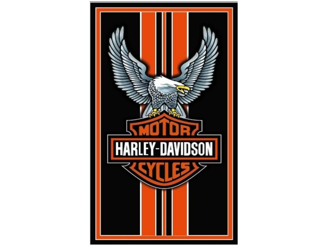 Toalha De Praia Microfibra Harley Davidson Águia