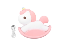 Lanterninha de Noite Silicone para Crianças LED Carregável com Timer Rosa