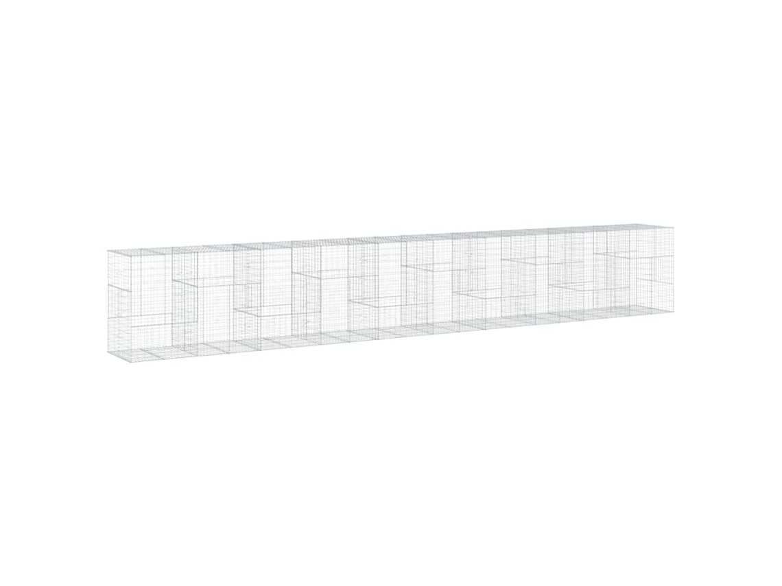 Gabion Basket, Gabion Baskets Vidaxl Prateado Ferro (1000 X 100 X 150 Cm)