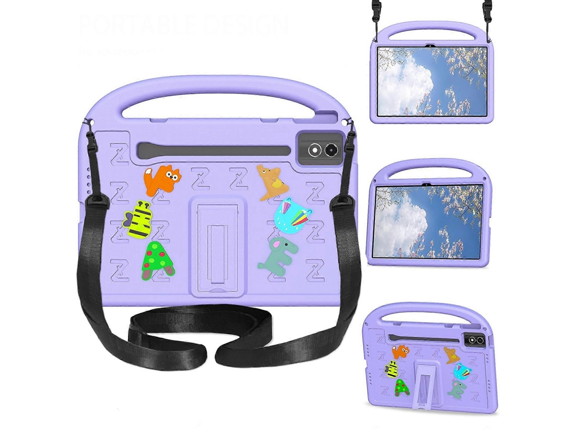 Capa Para Tablet Lenovo Tab P12 2023 De 12,7 Polegadas, Em Eva Resistente A Impactos, Com Desenho De Pardal E Alça De Ombro.