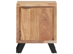 Mesa De Cabeceira | Criado Mudo | Armário De Cabeceira 40x30x50 Cm Acácia Maciça Com Bordas Vivas Wsd223057 Lovely Home