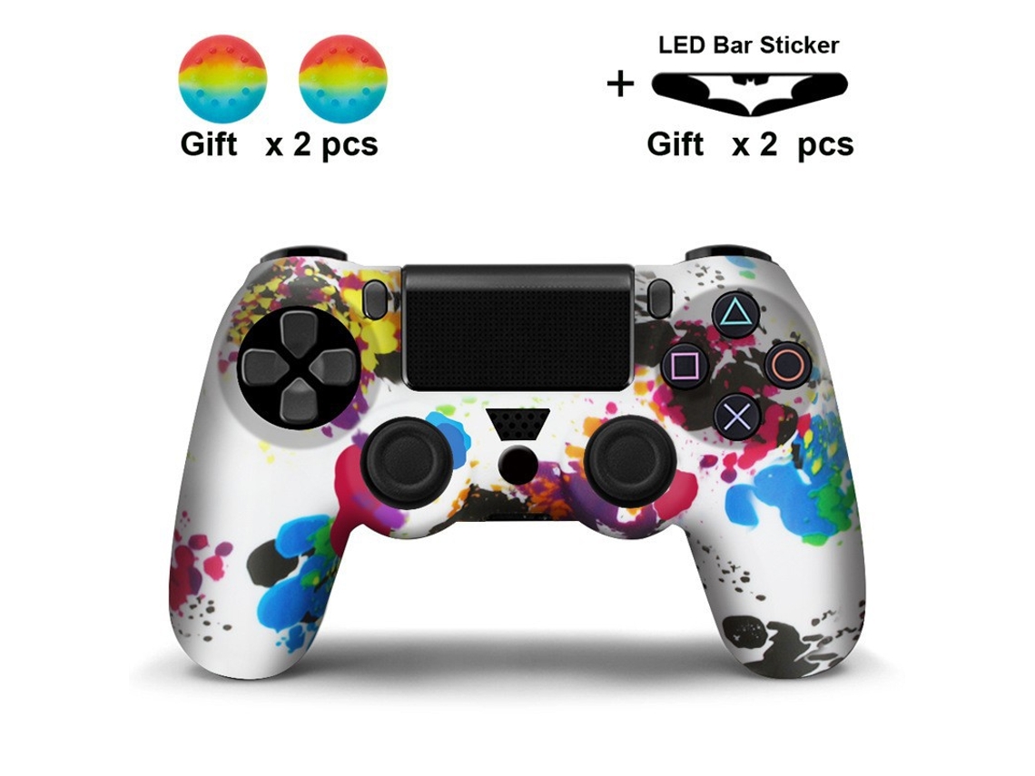 Capa Comando Para Ps4, Protetor De Alça De Silicone Antiderrapante Com Tampa De Proteção Para Polegar Cuich