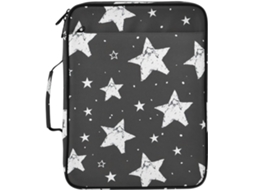 Star Black Pasta Expansível De 3 Argolas E Organizador Sanfonado 7 Camadas, Estojo Documentos Resistente À Água