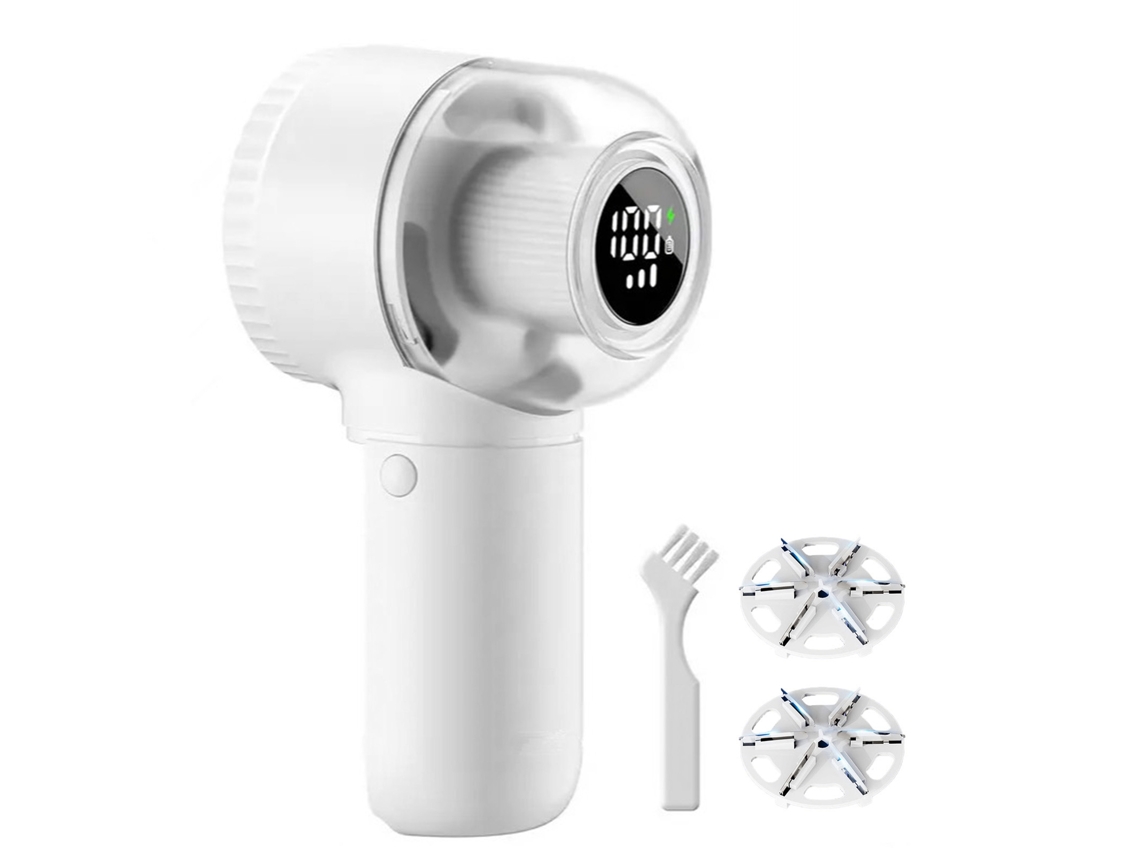 Remove lã elétrico 2 em 1 com display digital ajustável 3 marchas e 2 lâminas para roupas sofá S/MARCA