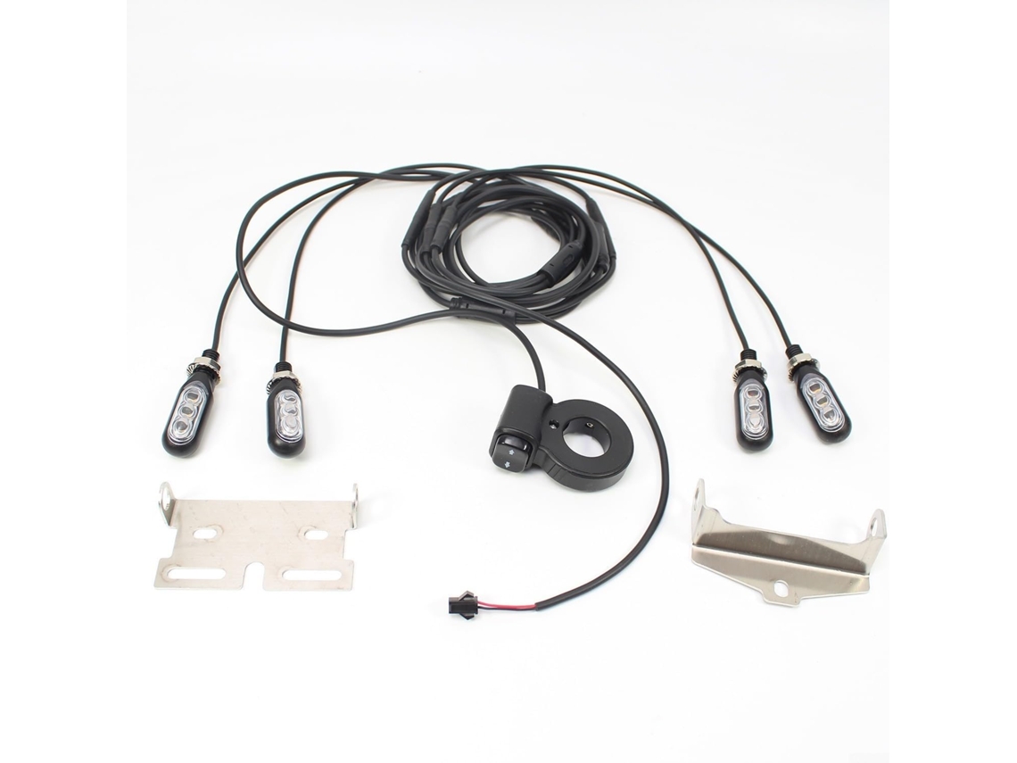 Kit De Farol E Luz Freio Para Bicicleta Elétrica 12v Com Piscas