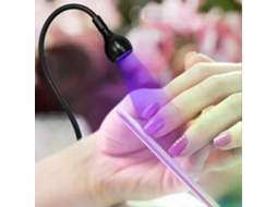 Lâmpada Uv de 3w para Unhas, Led 395nm, com Clipe Flexível, Rotação 360°, Usb, Portátil, Manicure, Salão B Eleza, Secagem Unhas e GOKOCO