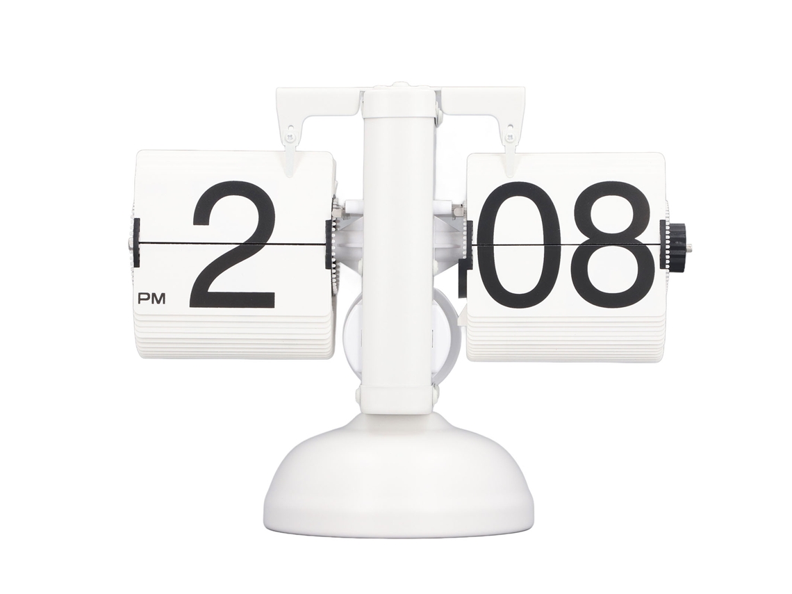 Relógio digital ATS com mecanismo de virada de página, engrenagem interna, bateria, decoração para casa, dobrável.