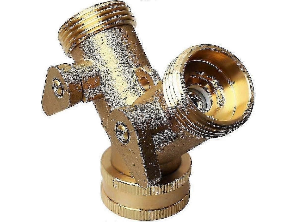 Torneira Dupla Para Máquina De Lavar, Conector Y Em Latão 3/4 Polegadas Com Alça Ajustável, Para Jardinagem E Lavagem