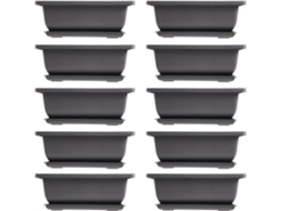 Conjunto De 10 Vasos De Treinamento Para Bonsai Com Bandeja, Vasos De Plástico Para Cultivo De Bonsa Gokoco