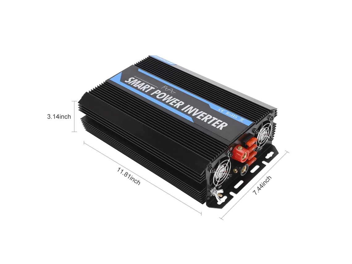 Inversor De Energia 12v Para 220v Carro Com Usb E Cooler 6000w Pico