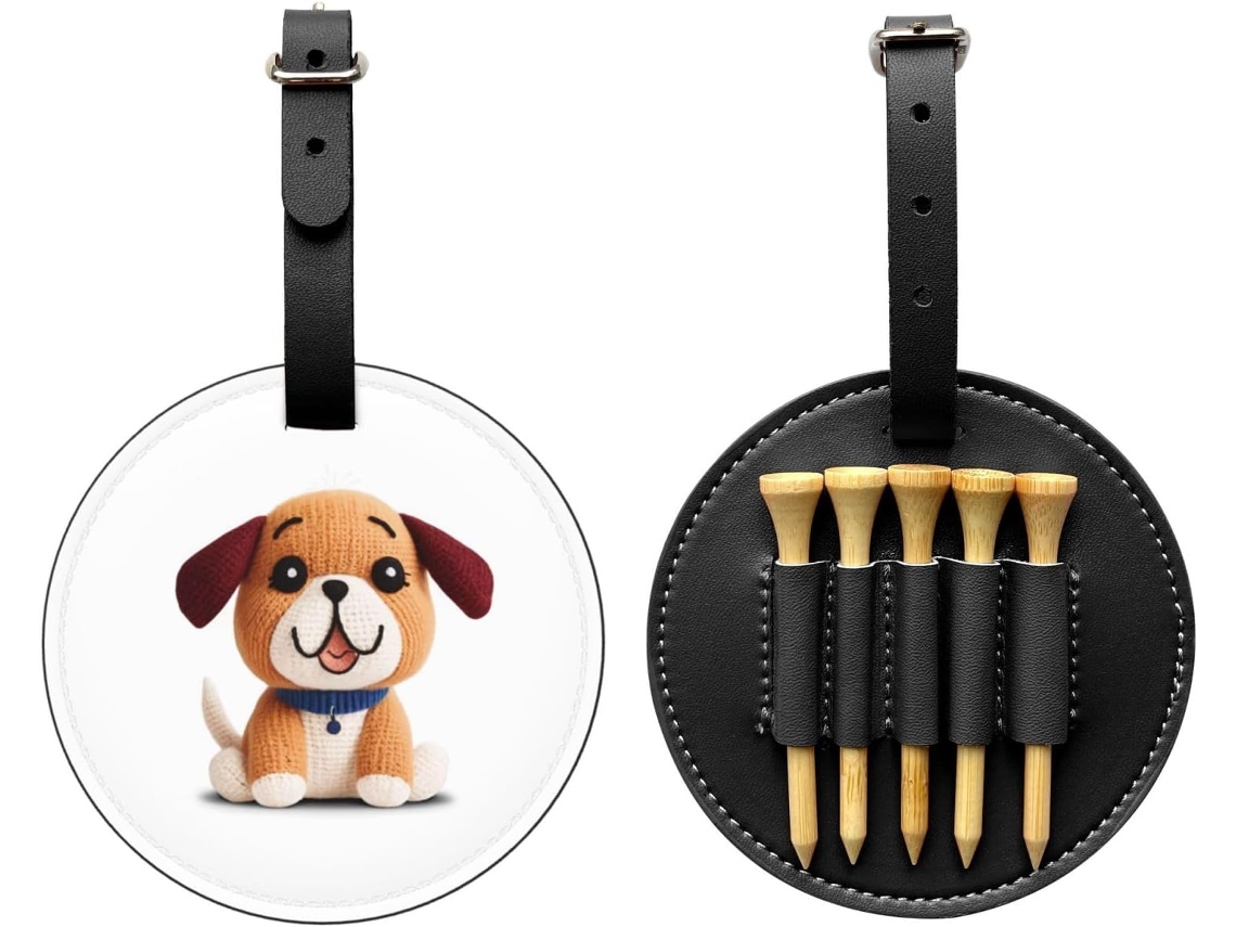 Bolsa para tees de golfe Clever Tarsier, preta, fácil de transportar | S/MARCA