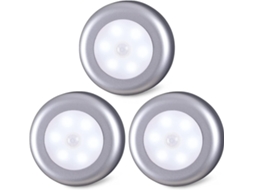 Lurelia, Luz Noturna Led, 0.5w, Sensor Pir, Pilhas Aaa, Autoadesiva, Auto, Branco Frio, Armário, Guarda-roupa