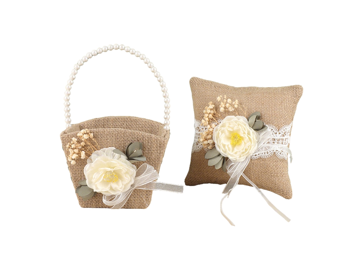 Cesto de flores branco LAXISCREED para casamento, acessórios para florista e distribuição de pétalas