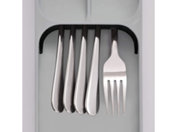 Lurelia Porta-talheres, 24 Peças, Compacto, 5 Compartimentos, Para Gaveta De Cozinha, 58 X 41 X 46,5 Cm, Cinzento