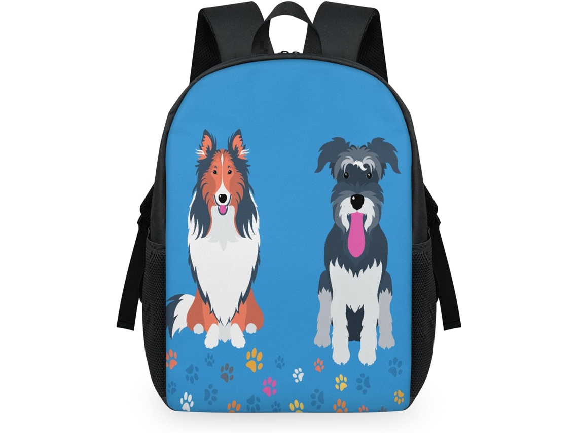 Mochila Tropicallife com estampa divertida de cachorrinho para crianças, 32,5 x 15