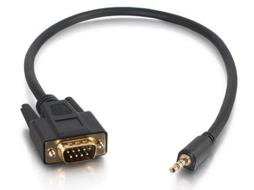 Cabo de Interface C2G 0.5m DB9 - 3.5mm m/m DB9  Preto