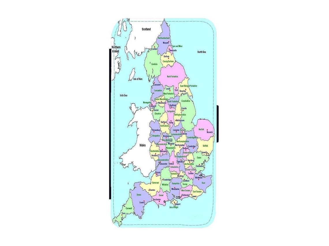 Capa Para Iphone 17 Com Mapa Do Reino Unido