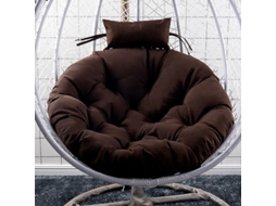 Cojin Para Cadeira De Balanço Com Travesseiro - Material Poliéster E Espuma, Desenho Com Zíper, Diametro 105cm/120cm Deep Coffee