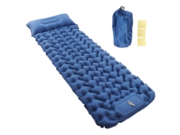 Colchão Inflável Duplo Camping Azul Marinho Leve
