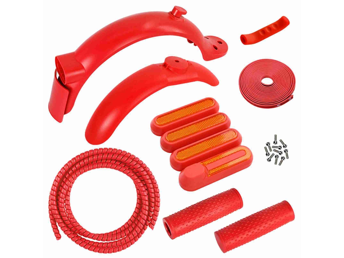 Kit De Aba De Chuva Dianteira E Traseira Com Capas Lateral E Freio Para Scooter Elétrico M365/pro