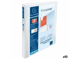 Pasta Com Argolas Exacompta Kreacover Branco A4 (10 Unidades)