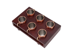 Conjunto De Xícaras Mule Resistente À Corrosão Fácil Limpeza 2oz Com Isolamento Térmico Para Coquetéis Moscow Bar