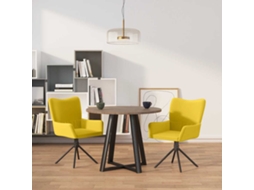 Vidaxl Cadeiras De Jantar Giratórias 2 Pcs Veludo Amarelo