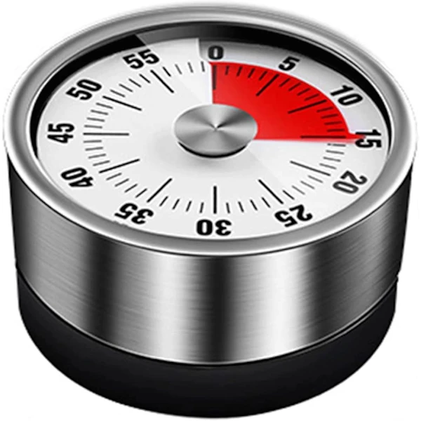 Temporizador De Cozinha Mecânico, Magnético, Com Indicador De Tempo Restante E Alarme Sonoro, Temporizador Magnético Para Cozinhar, 60 Minutos