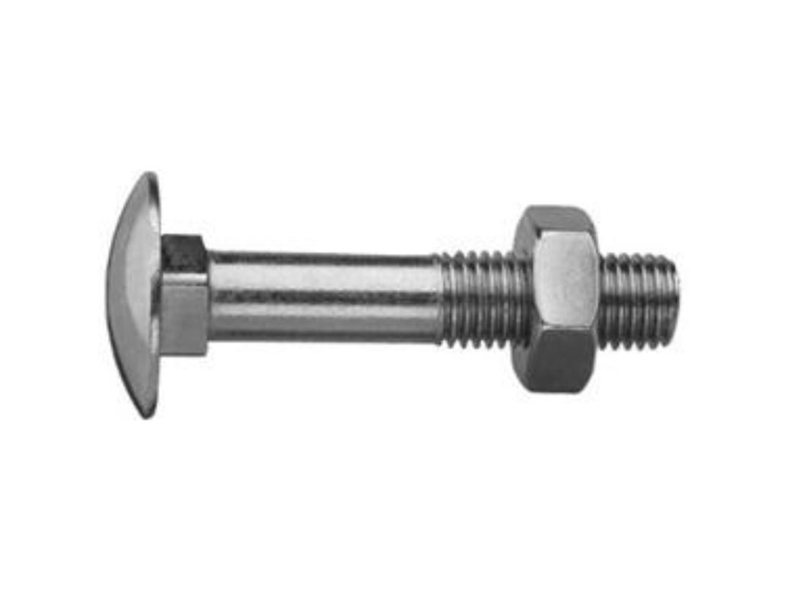 Tornillo cabeza redonda con tuerca 6x 60 zinc caja 200