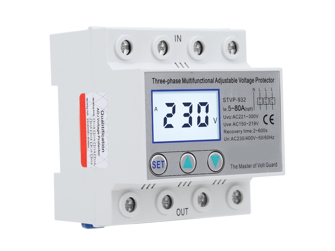 Laxiscreed Protetor De Voltagem Ajustável Com Ecrã Lcd E Reset Automático