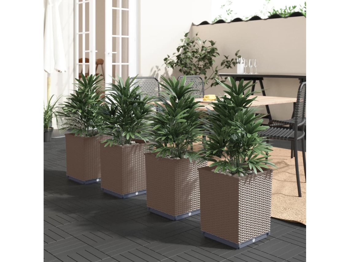 Planter, Planters Vidaxl Marrom Polipropileno (n/a)