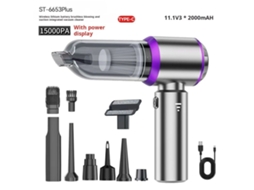 Aspirador De Pó Portátil De Alta Potência Para Uso Doméstico E Automotivo Roxo Prateado SUNNY SPACES