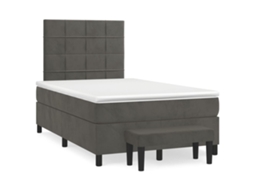 Box Spring Bed, Box Spring Beds Vidaxl Cinzeto Veludo (120 X 200 Cm)