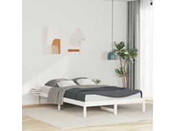 Vidaxl Cama Com Mesas Laterais Branco 160 X 220 Cm