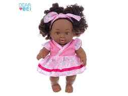 Boneca Africana Negra de 20 Cm, Boneca Fofa Tie dye, Boneca de Conforto, Brinquedo Infantil MDUG