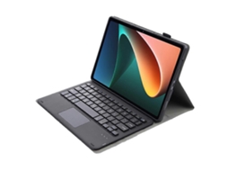 Capa Para Tablet Xiaomi Pad 5 / 5 Pro A0n5-a Ultrafina, Removível, Em Tpu Com Textura De Pele De Cordeiro, Teclado Bluetooth, Suporte E Touchpad (pret