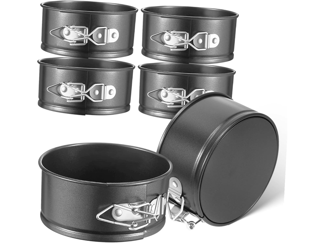 Conjunto de 6 peças redondas com vedação hermética em aço carbono (par)