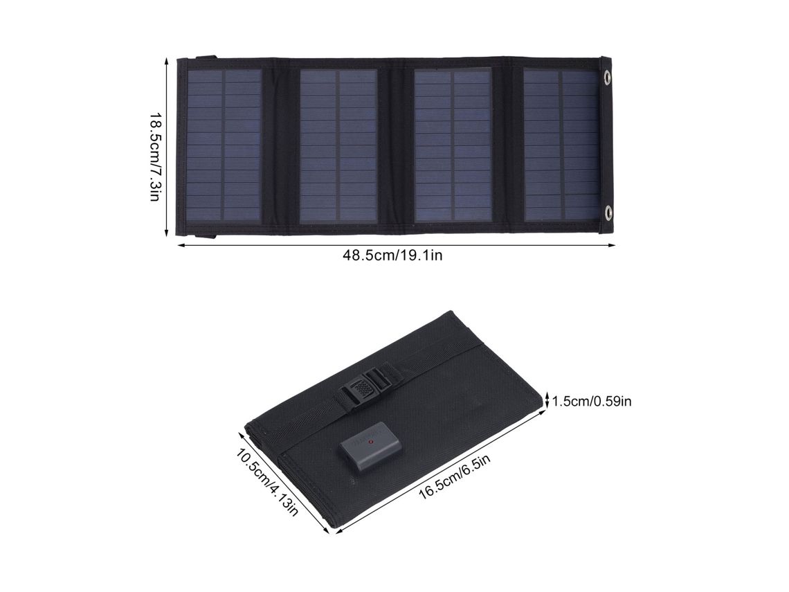 Laxiscreed Painel Solar Dobrável Portátil 10w Com Carregador E Saída De 5v