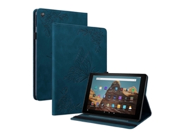 Capa de couro com relevo de borboleta Webake para tablet Amazon Kindle Fire HD 10 (2019/2017)