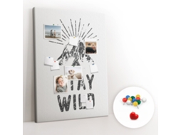 Lousa De Cortiça Montanhas "stay Wild" Para A Sala De Estar Espelharte (100x140 Cm)