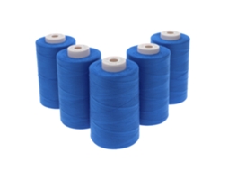 Conjunto de 5 fios de poliéster Dacor 120, 5.000 metros, cor azul 0021, SEWFIL