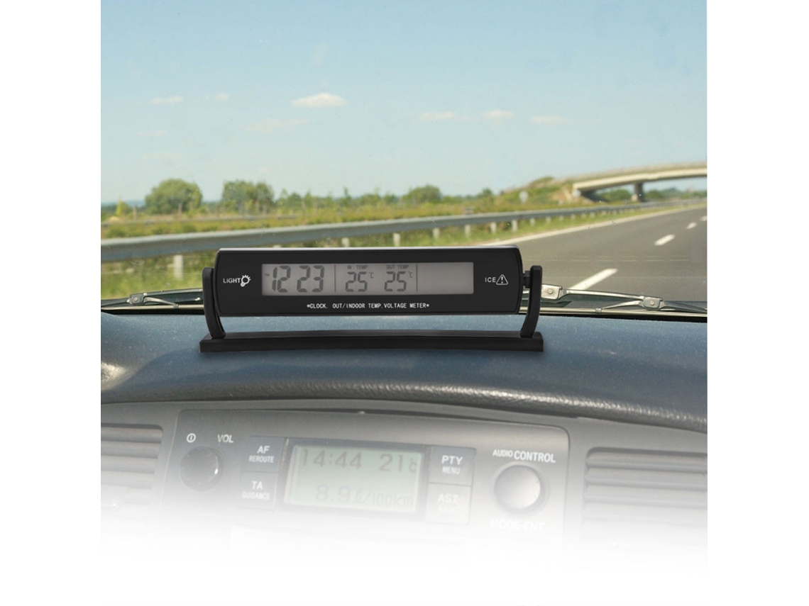 Monitor De Temperatura E Voltaje Para Carro Com Tela Lcd Digital De Alta Precisión