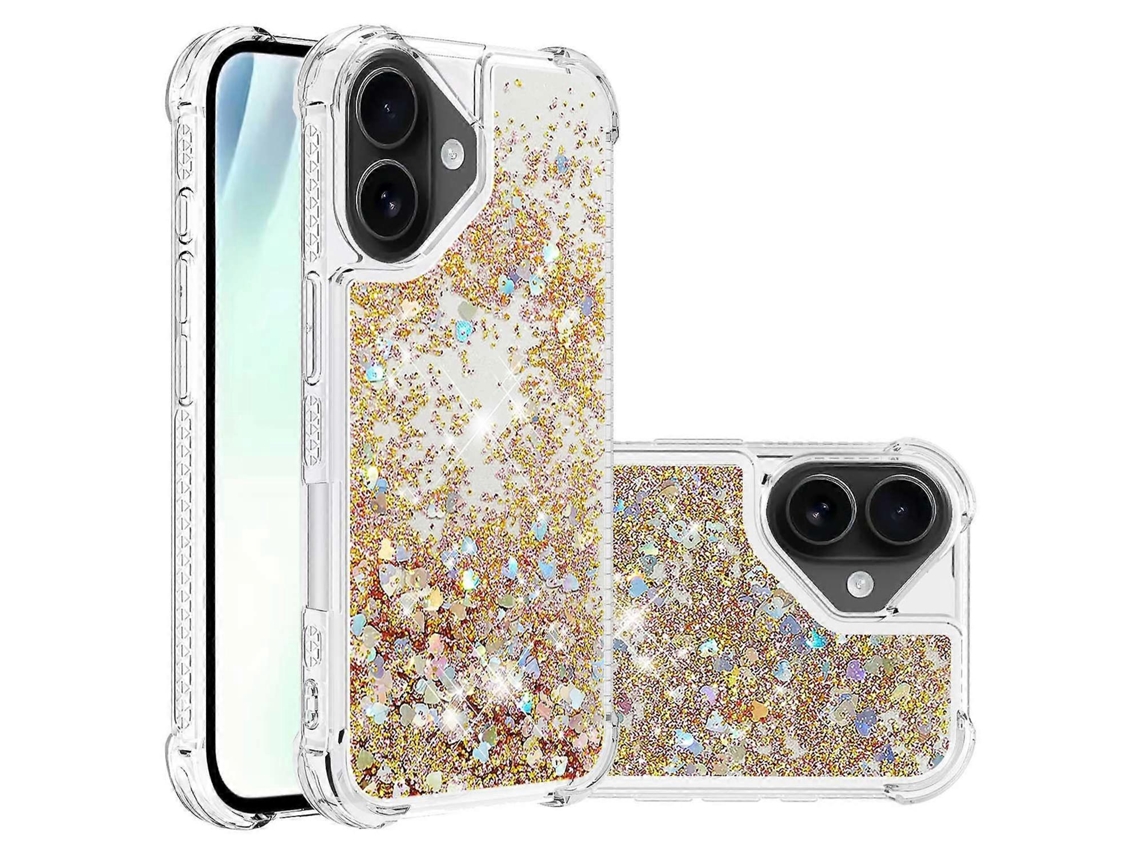 Capa De Tpu Compatível Com Iphone 17 Com Glitter E Areia Movediça, À Prova De Choque -lingling