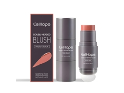 Pincel Blush Rosa Multiuso Duplo Fim