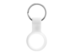 Capa de silicone protetora anti arranhões com chaveiro para localizador de telefone iOS branca